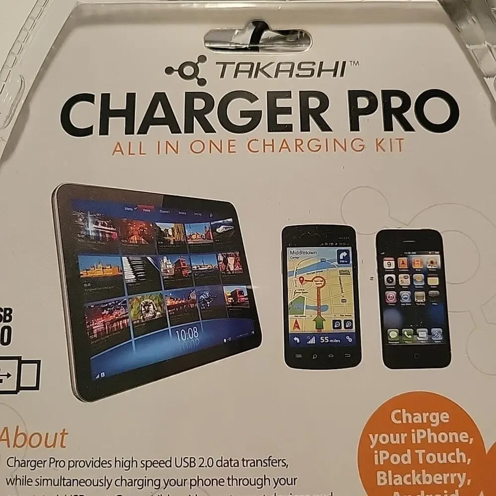 Takashi Charger Pro All-in-One USB Charger Kit 8 Pieces Accessories